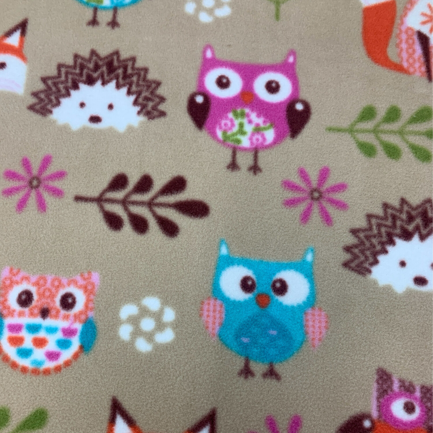 Woodland Fun Beige Fleece