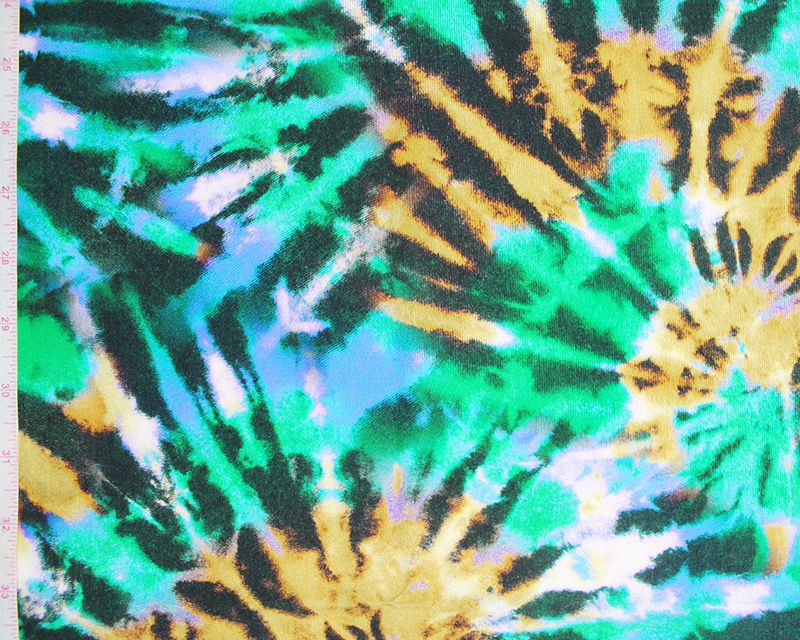Tie Die Catherine Wheel Green