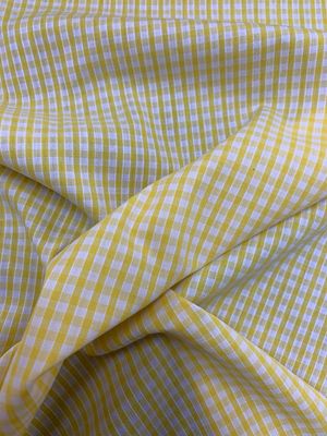 Gingham Polycotton 1/8” Yellow