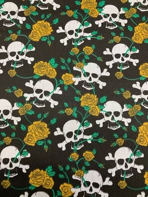 Skull and Roses Yellow 