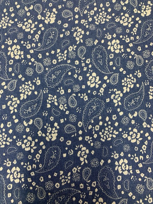 Denim Paisley Flower