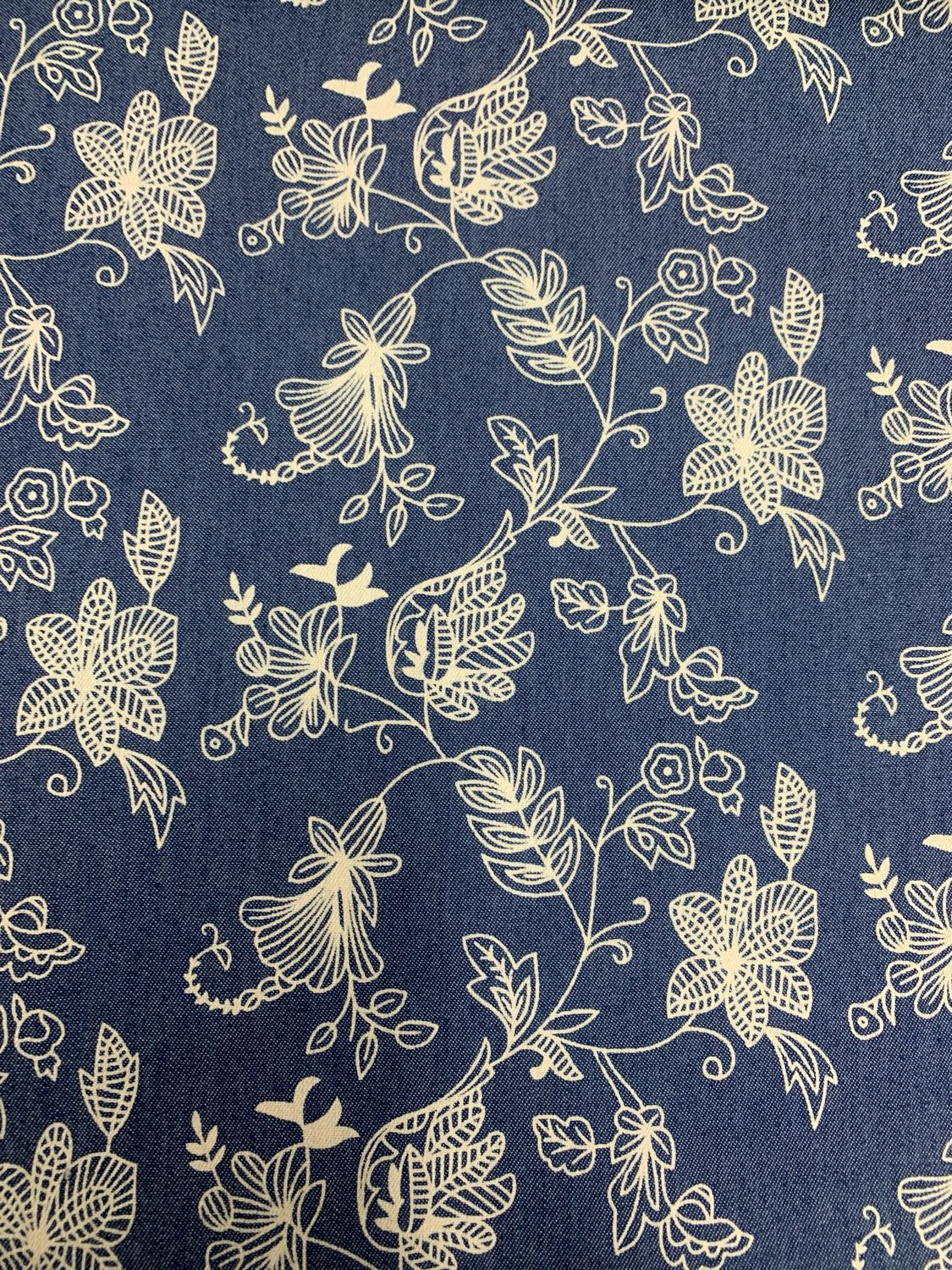 Denim Medium Flower