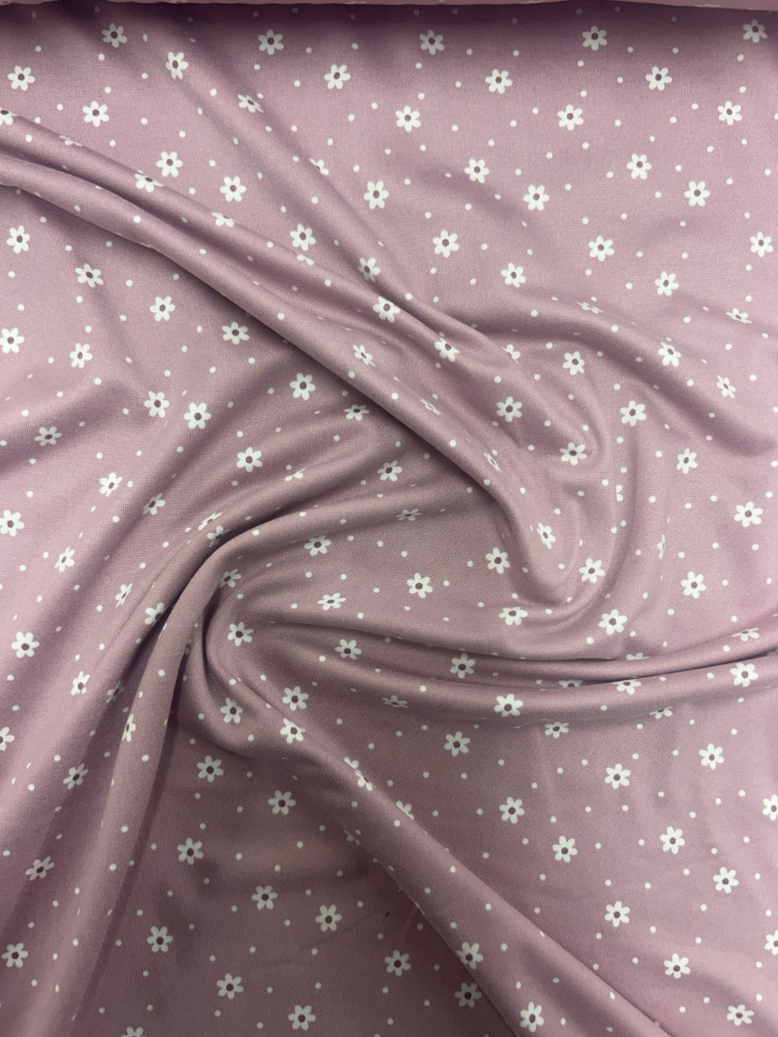 Jersey Flannel Flowers Pink