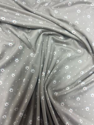 Jersey Flannel Flowers Beige