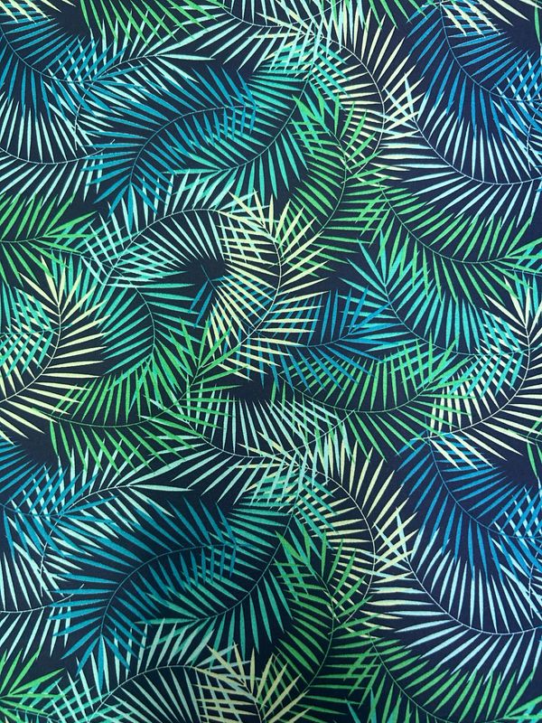 Leaf Swirls Blue