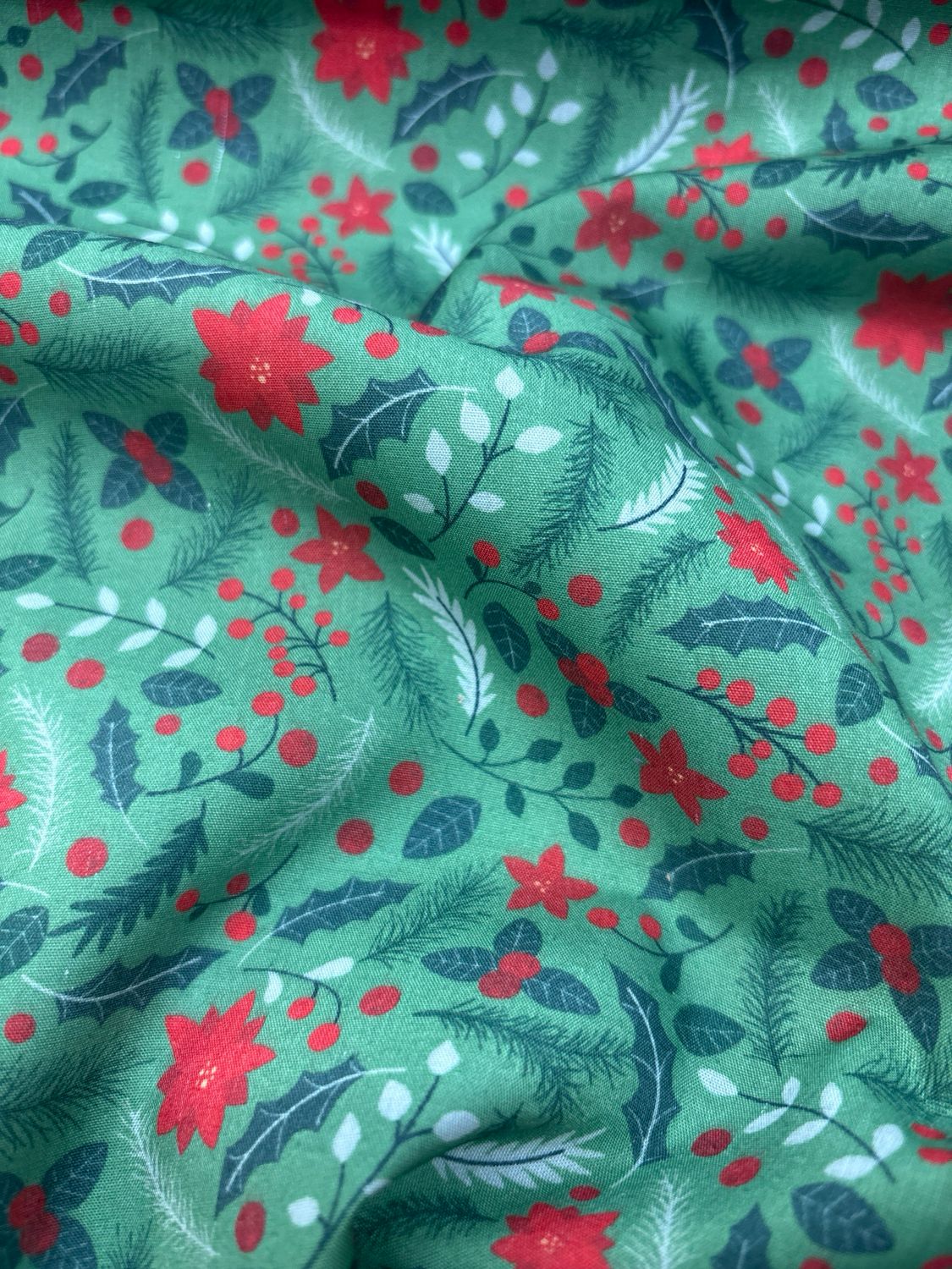 Christmas Poinsettia Green