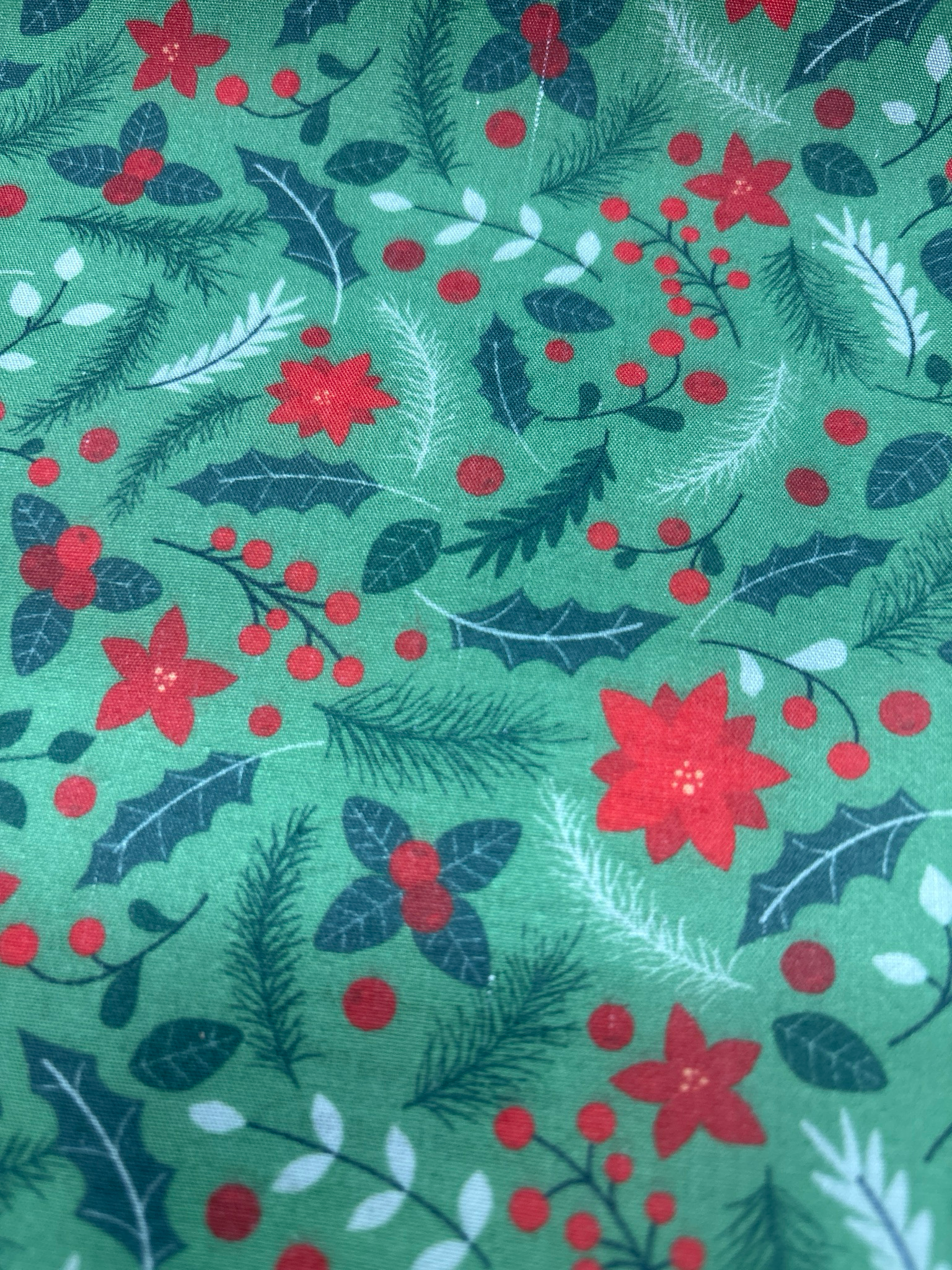 Christmas Poinsettia Green