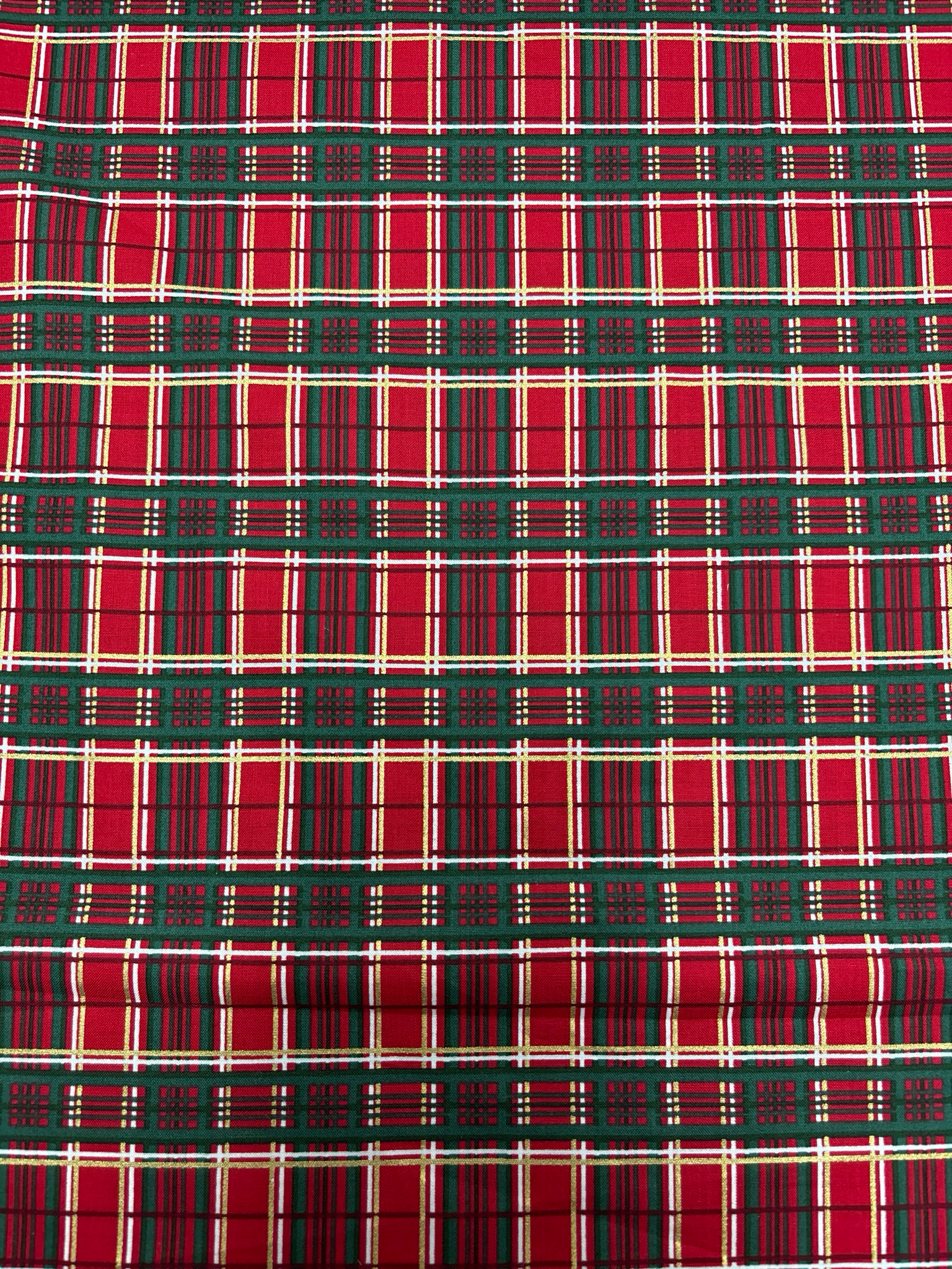 Metallic Tartan Red