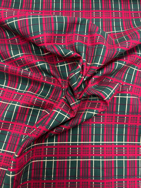 Metallic Tartan Green