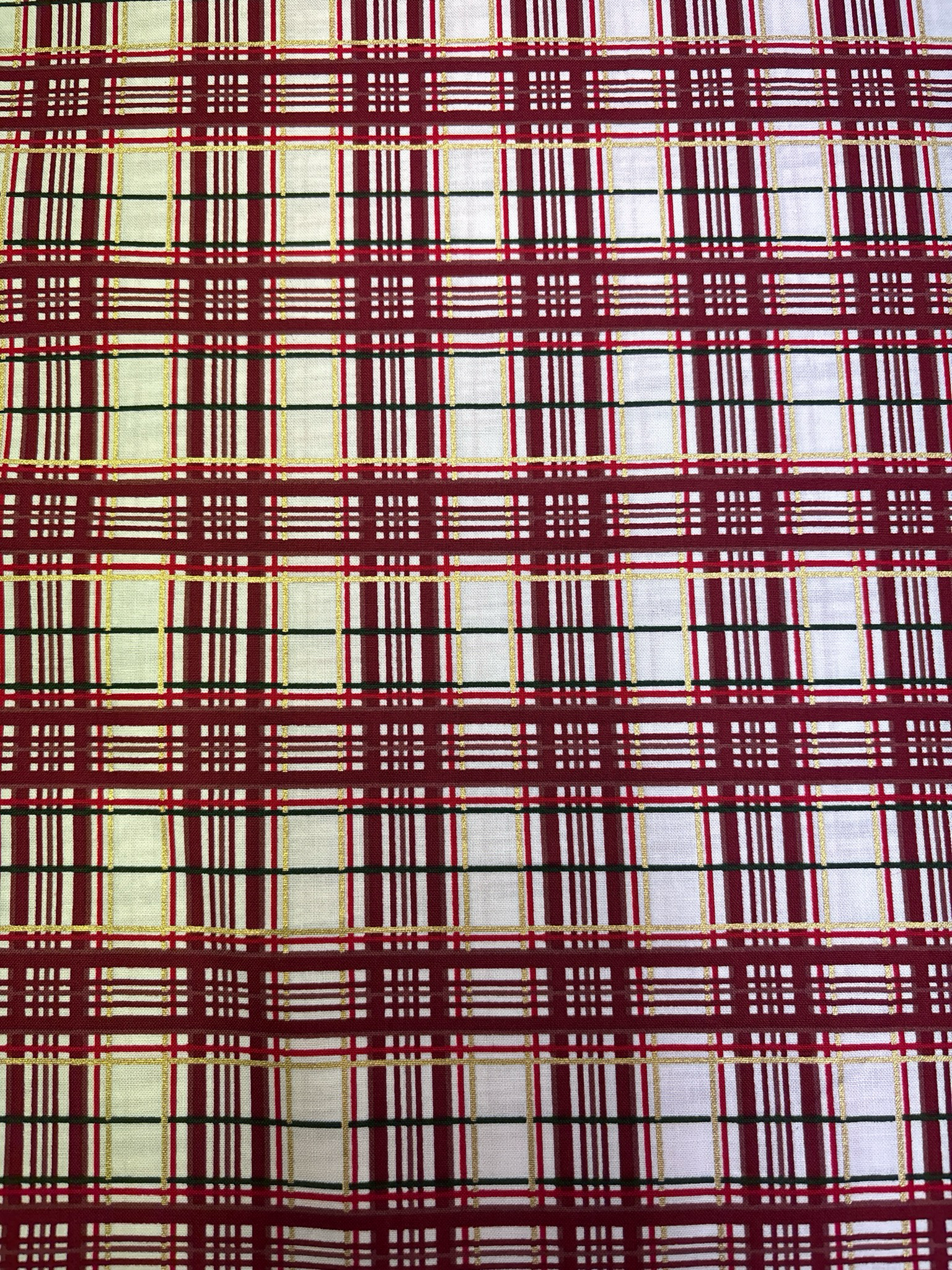 Metallic Tartan Cream