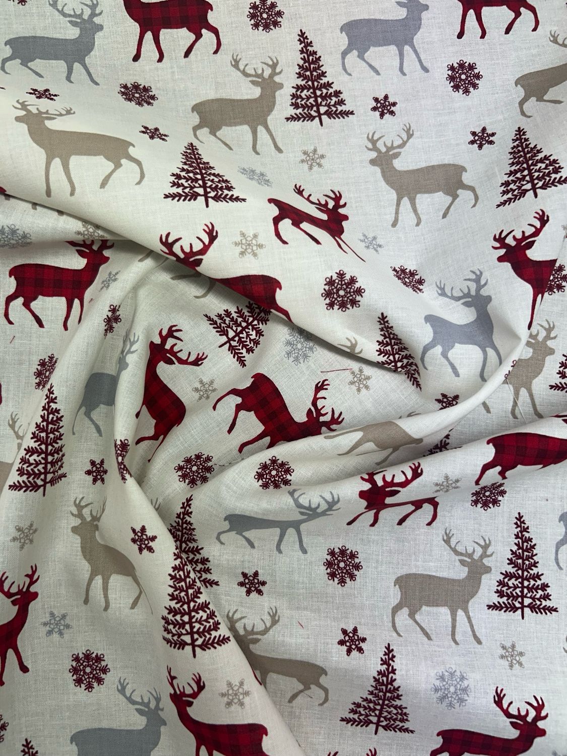 Reindeer Check Cream