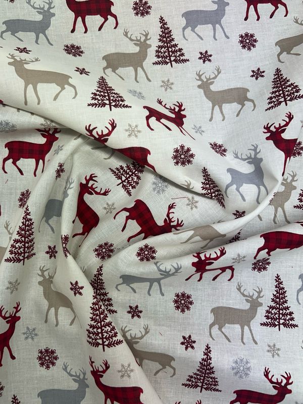 Reindeer Check Cream