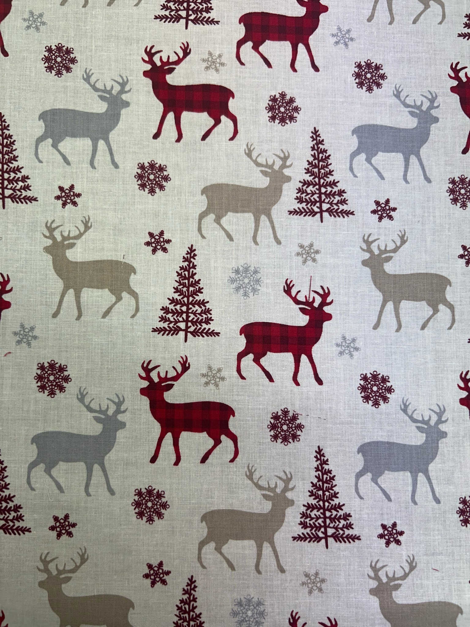 Reindeer Check Cream