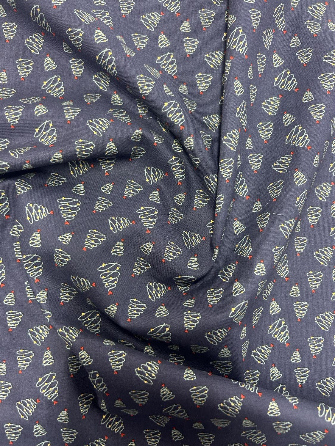 Christmas Tree Swirl Navy