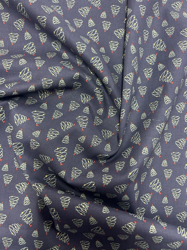 Christmas Tree Swirl Navy