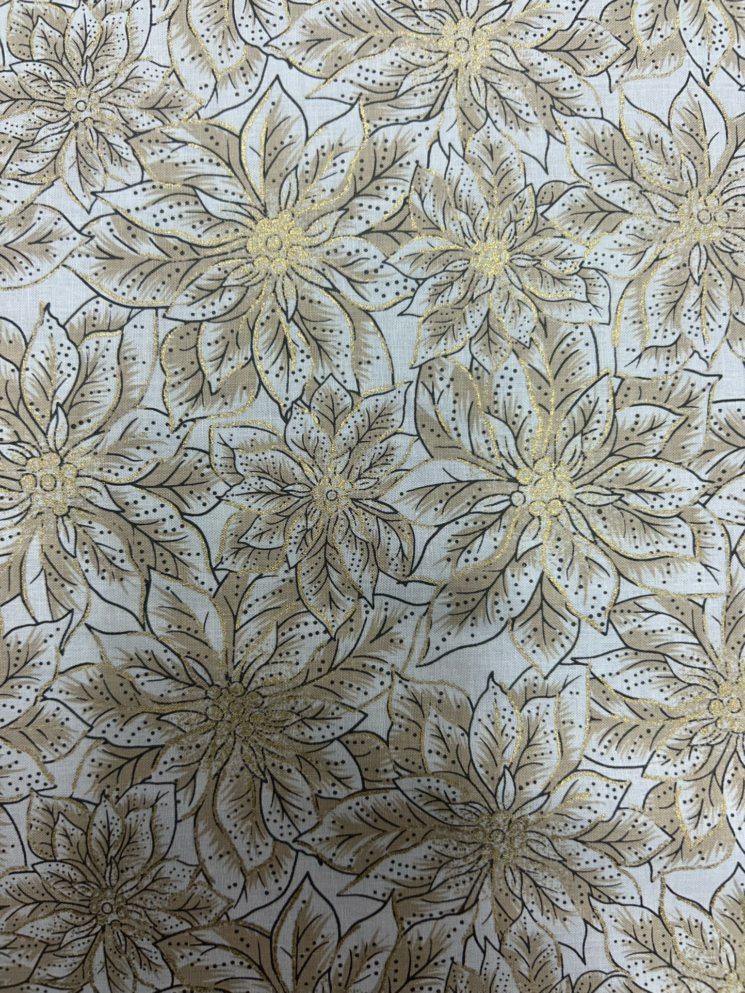 Metallic Poinsetta Cream