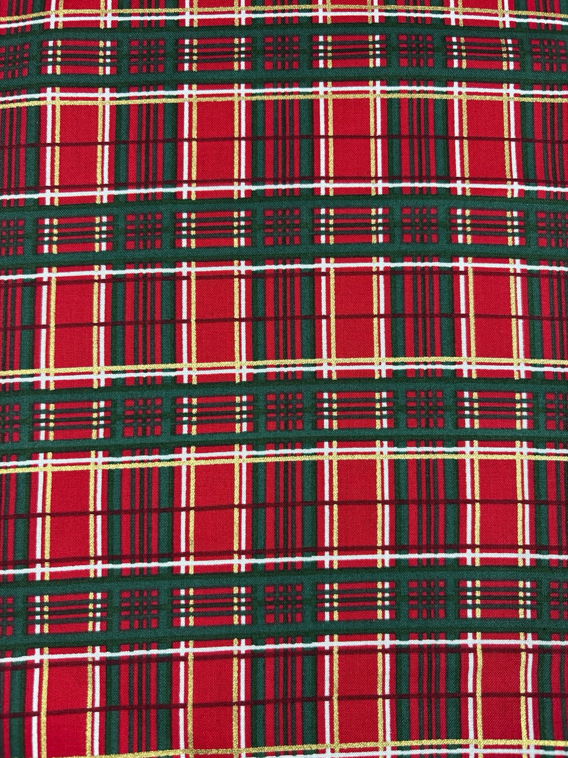 Metallic Tartan Red
