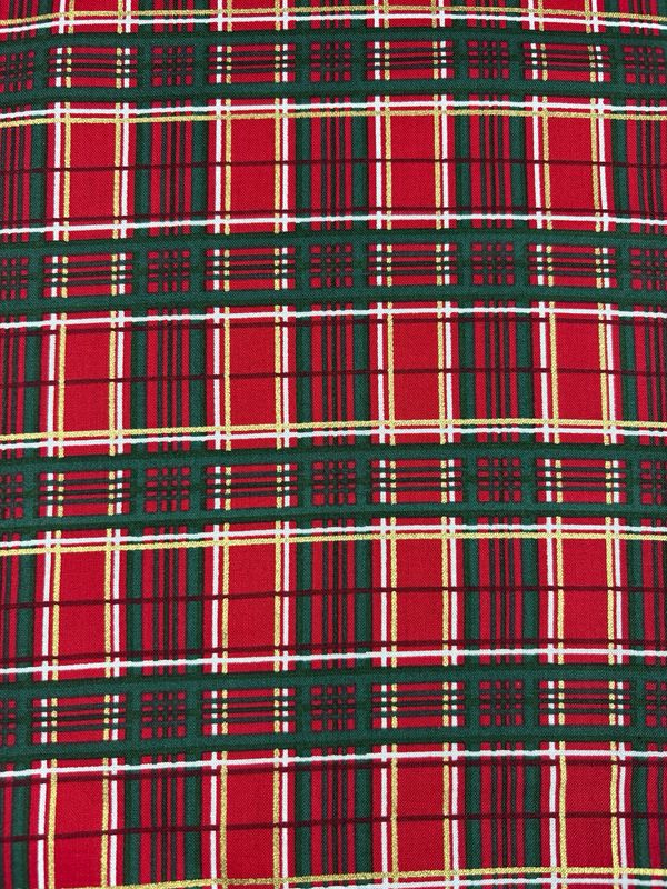 Metallic Tartan Red