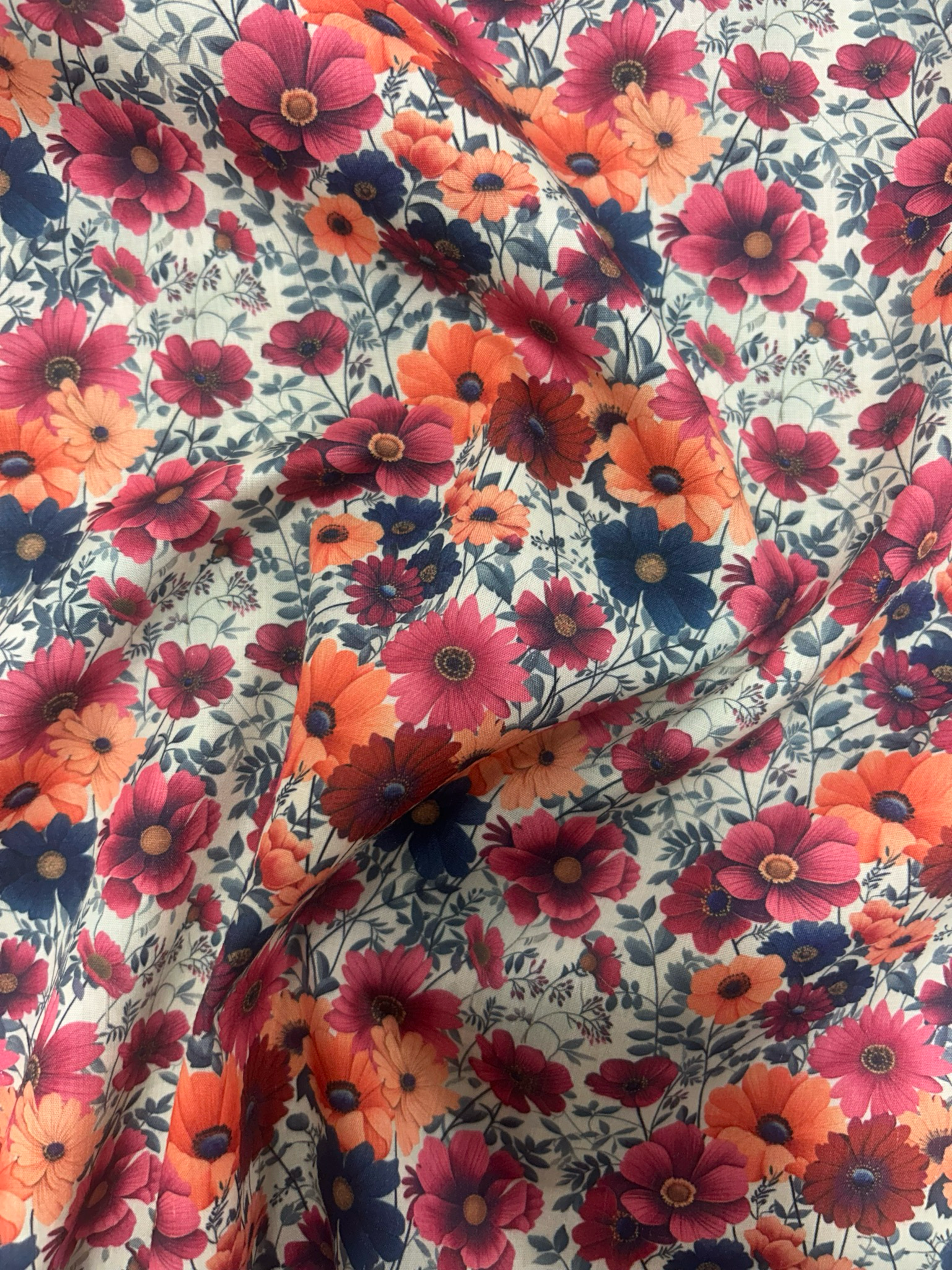 Digital Floral Orange