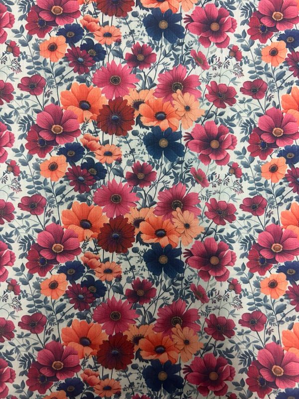 Digital Floral Orange