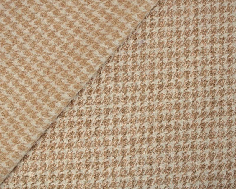 Wool Mix Houndstooth Blend Tan