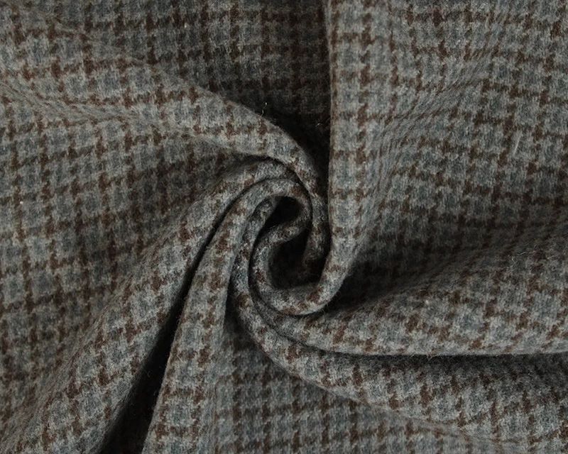 Wool Mix Houndstooth Blend Blue