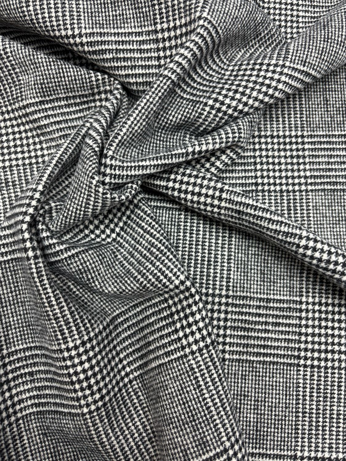 Wool Mix Check Black