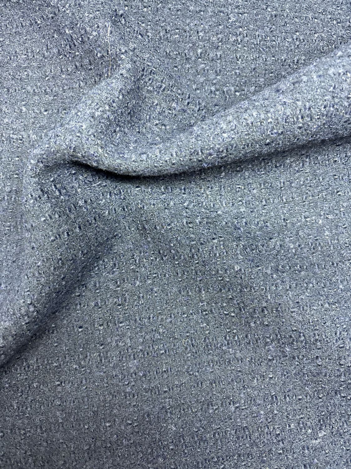 Boucle Wool Mix Blend Navy