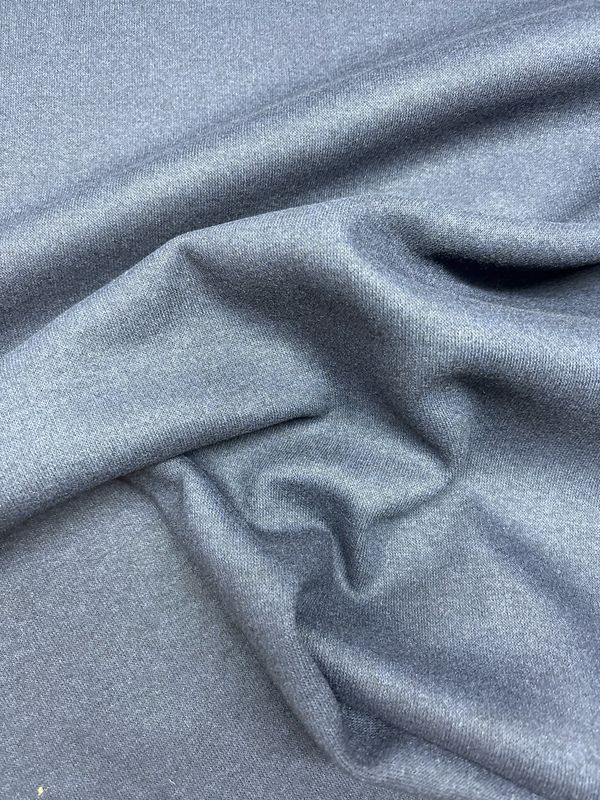 Plain Wool Mix Blend Navy