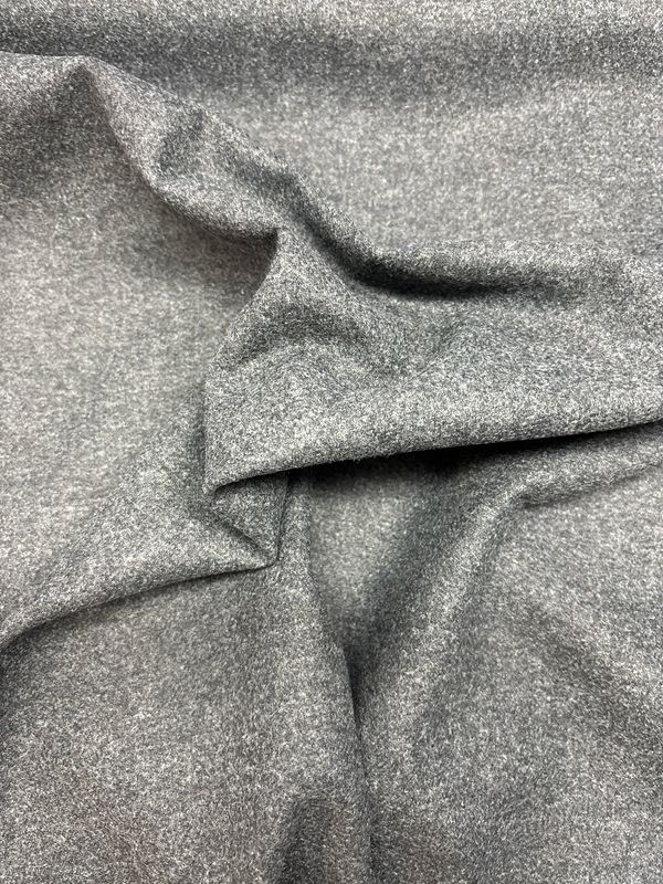 Plain Wool Mix Blend Dark Grey