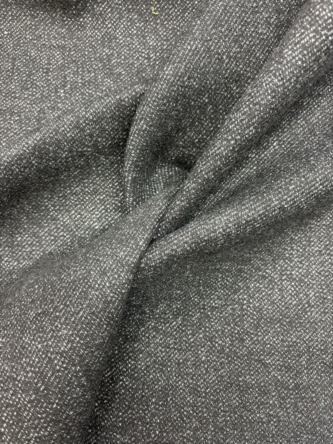 Wool Mix Blend Black Fleck