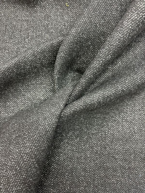 Wool Mix Blend Black Fleck