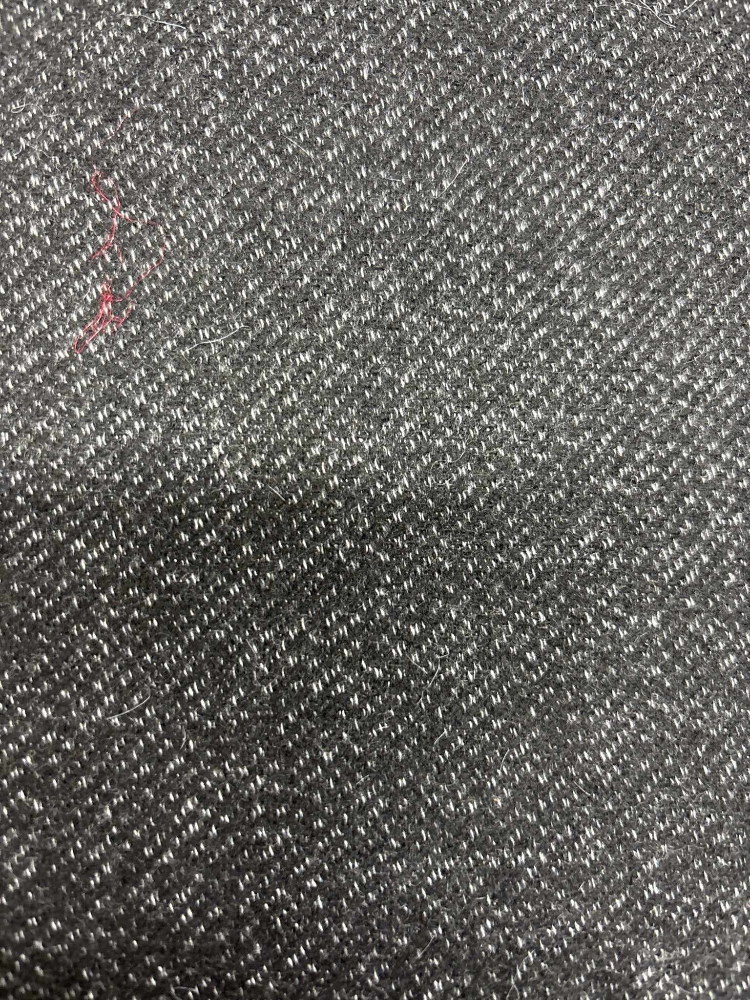 Wool Mix Blend Black Fleck