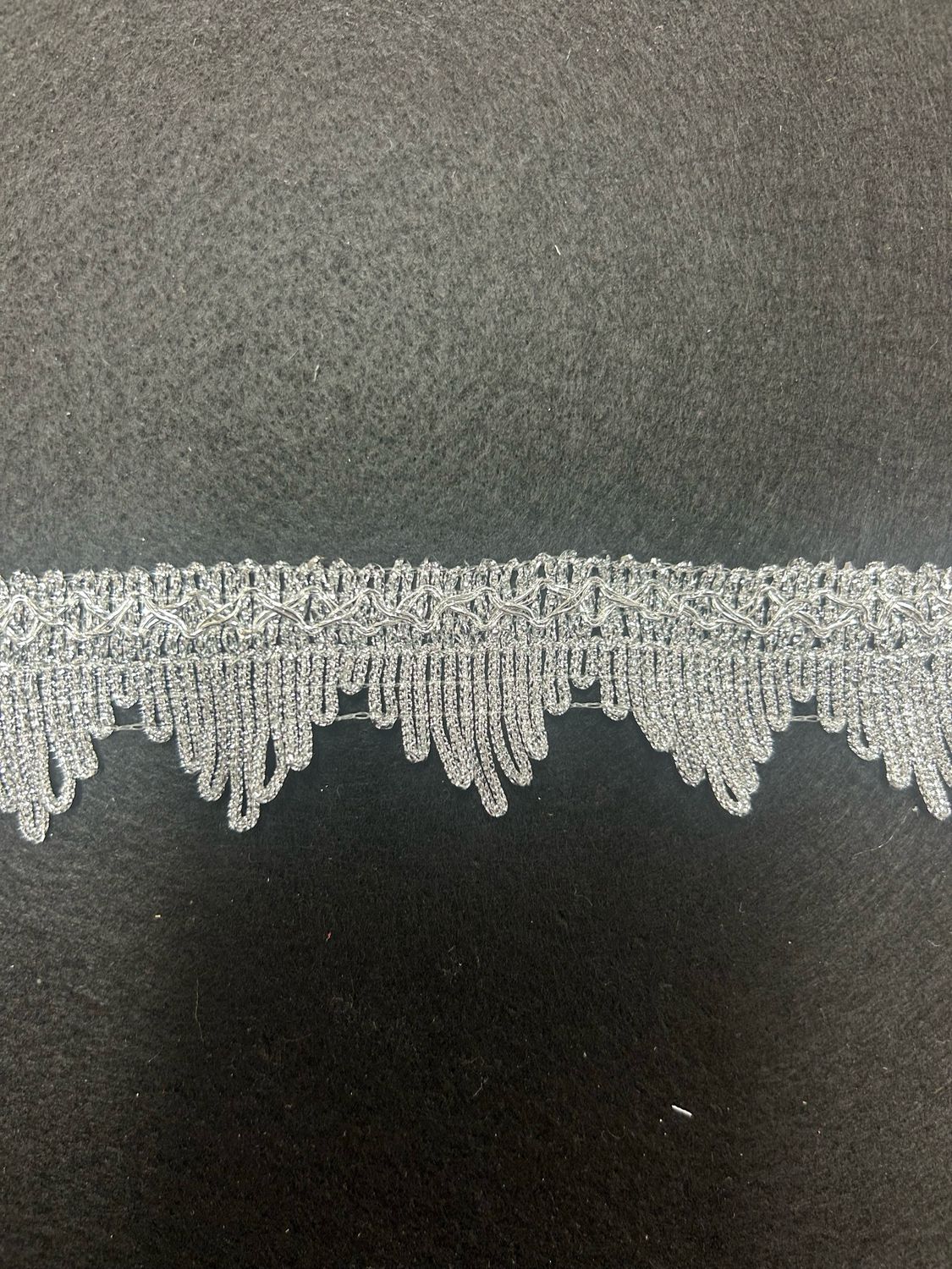 Silver Metallic Triangle Fringe