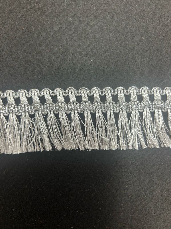 Silver Metallic Tassel Fringe