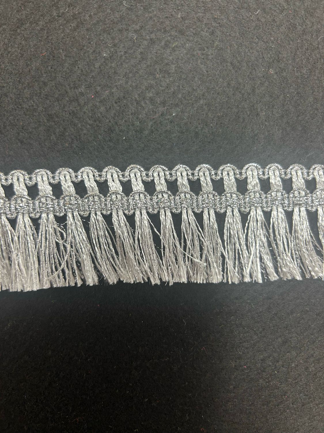 Silver Metallic Tassel Fringe