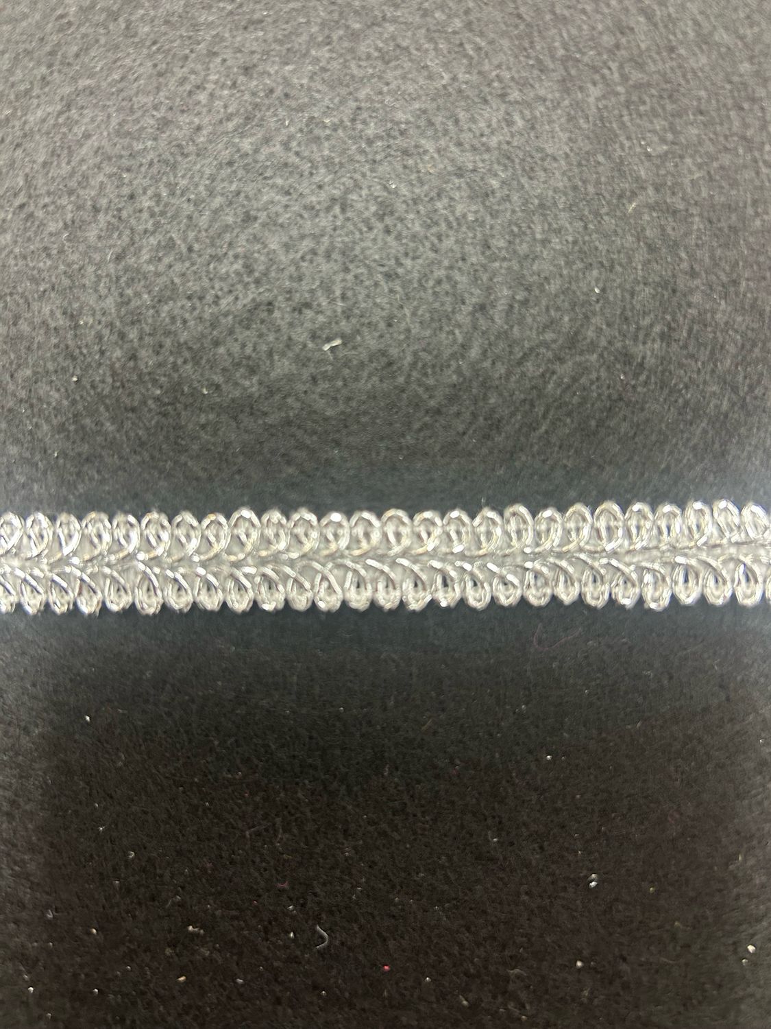 Silver Metallic Figure Of 8 Scroll Braid