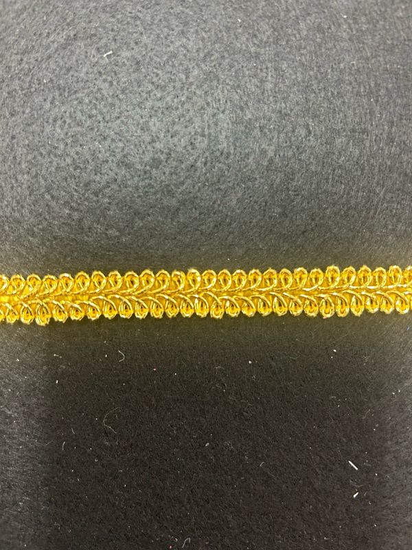 Gold Metallic Figure Of 8 Scroll Braid
