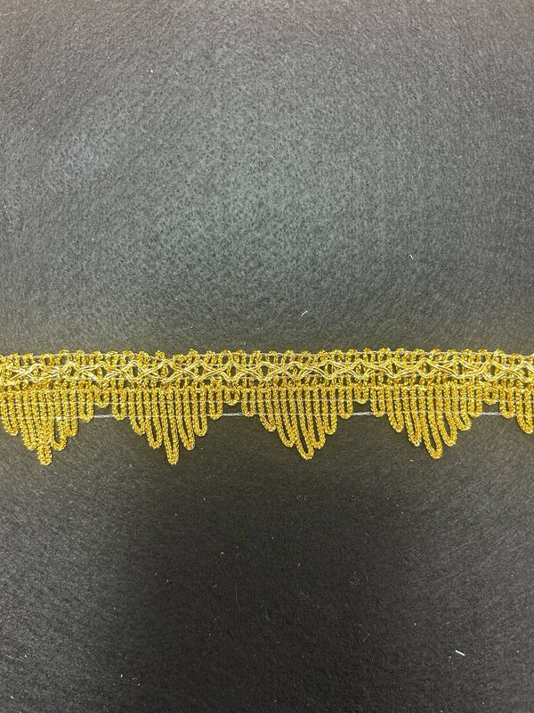 Gold Metallic Triangle Fringe