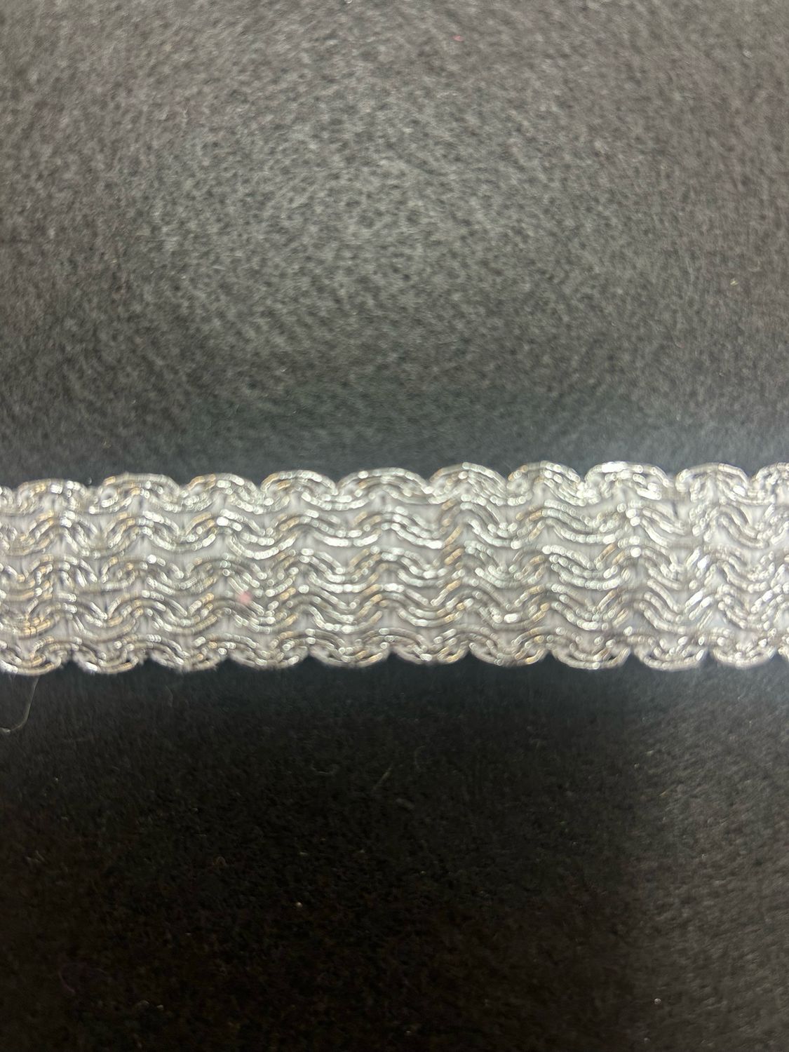 Silver Metallic Wave Mesh