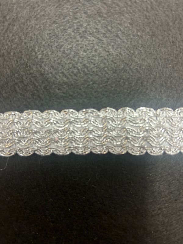 Silver Metallic Wave Mesh