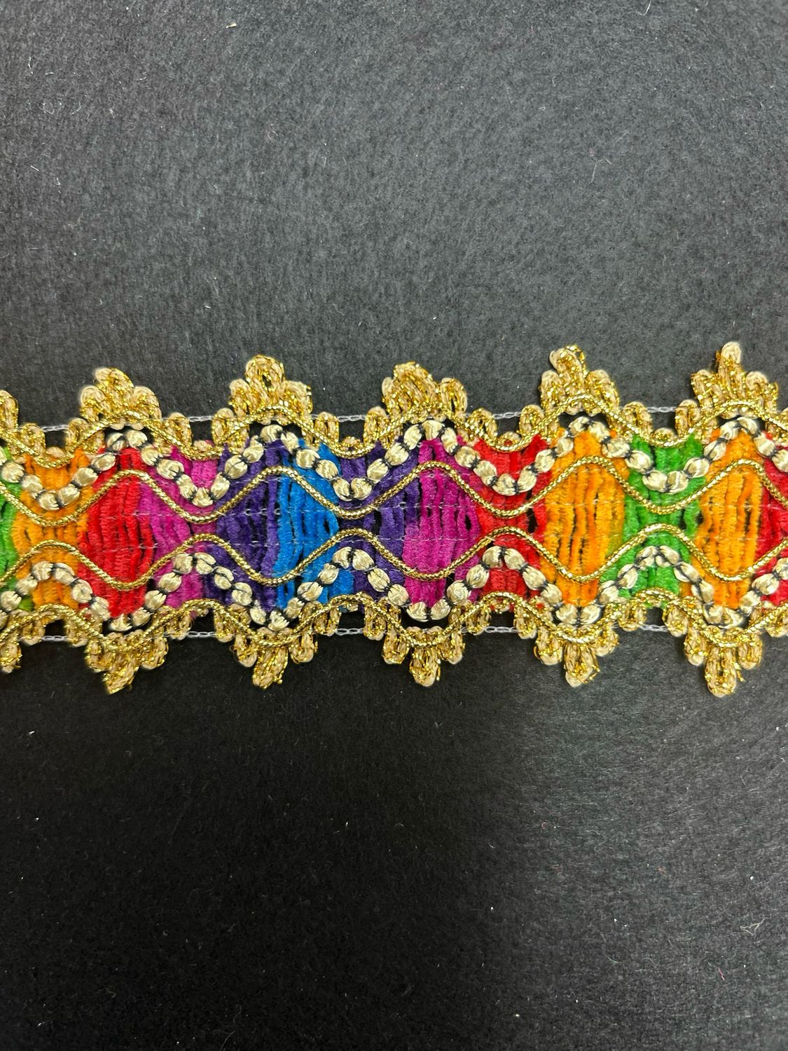 Metallic Gold Ombre Rainbow Braid