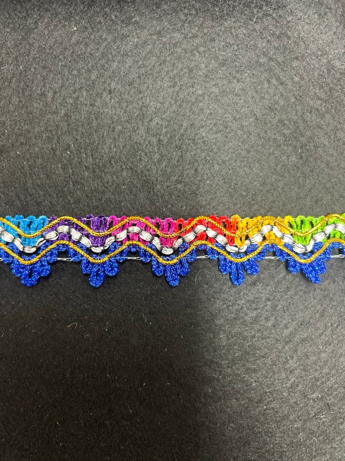 Multi Carnival Rainbow Braid Royal Scallop