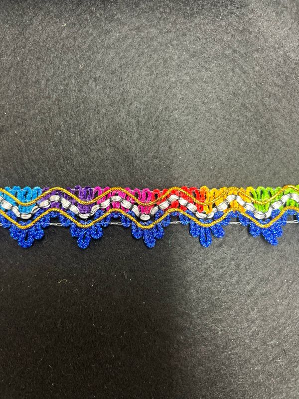 Multi Carnival Rainbow Braid Royal Scallop