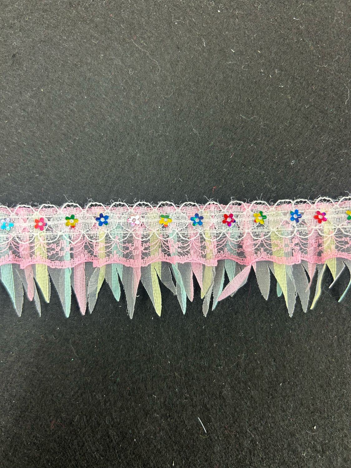 Multi Daisy Pastel Sequin Lace