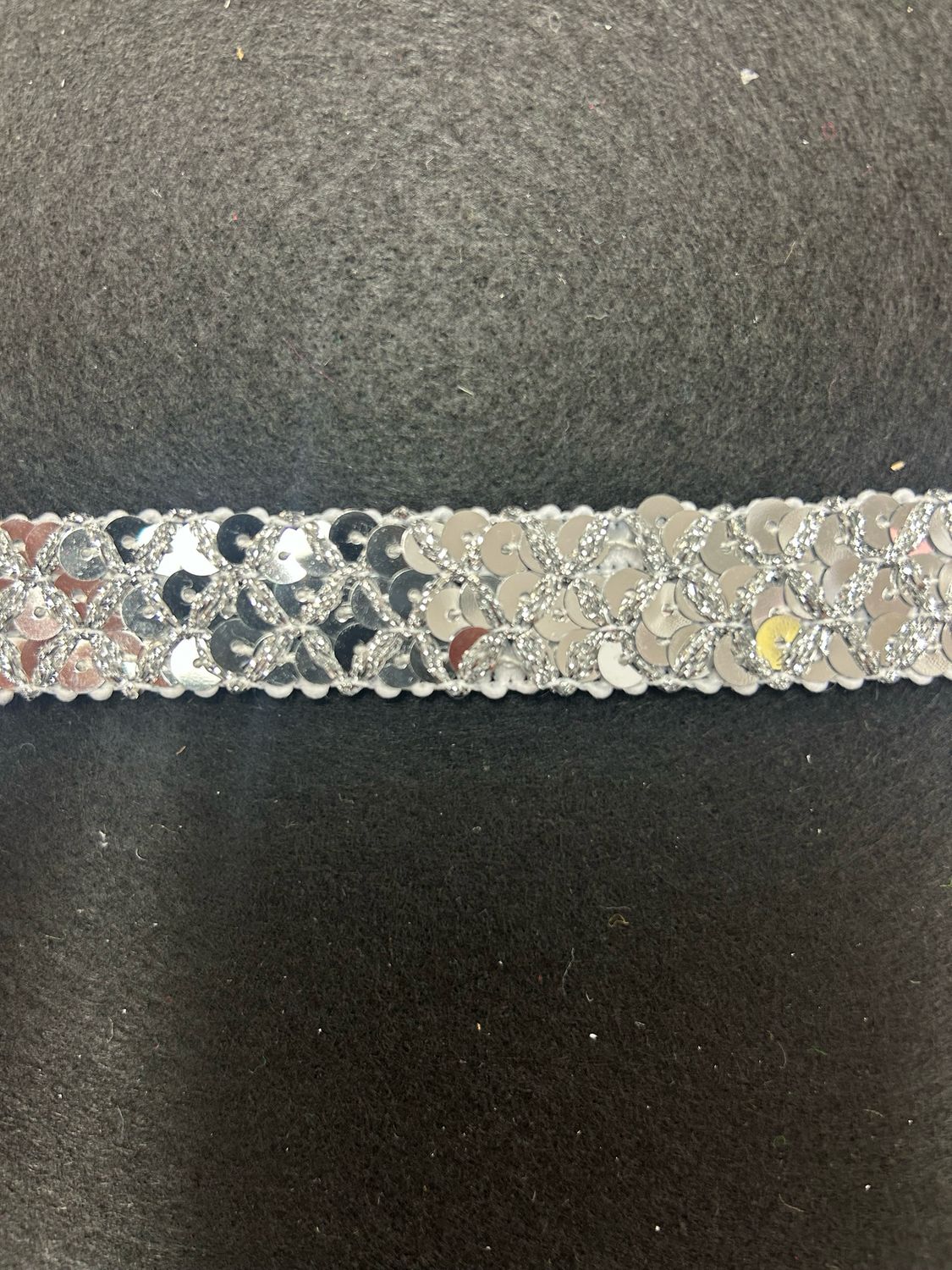 Silver Non Stretch Sequin