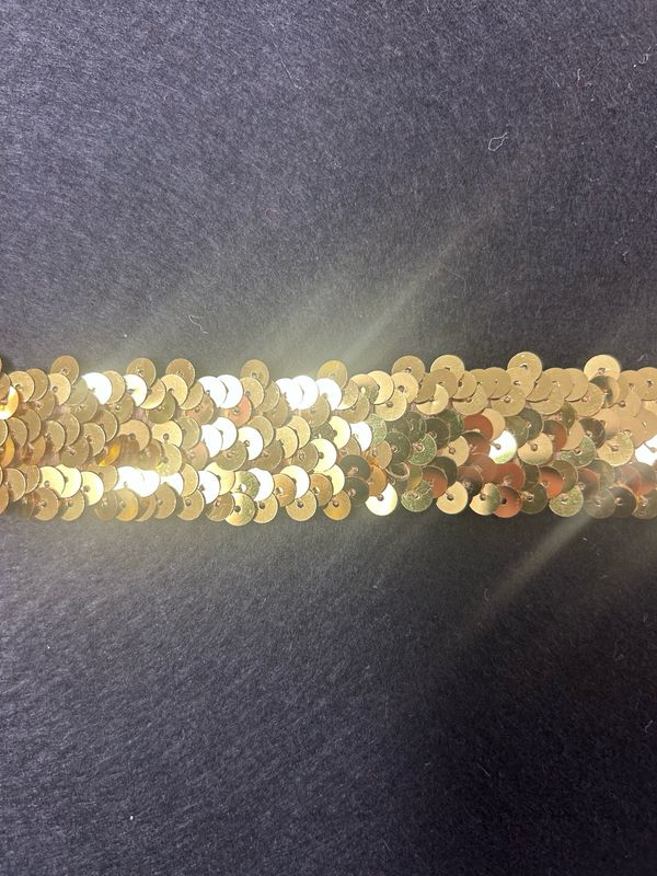 Gold Stretch Sequin 25mm