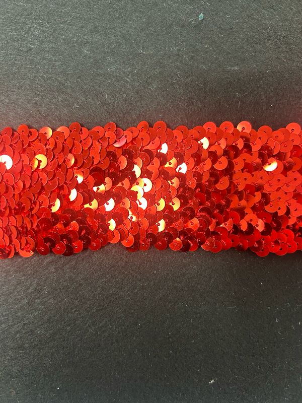 Red Stretch Sequin 55mm