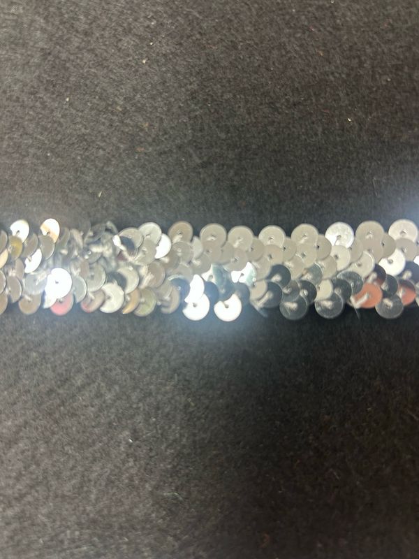Silver Stretch Sequin 18mm