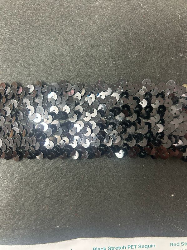 Black Stretch Sequin 55mm